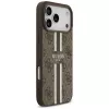 Guess 4G Printed Stripes MagSafe Case für iPhone 17 Pro Max (Braun)