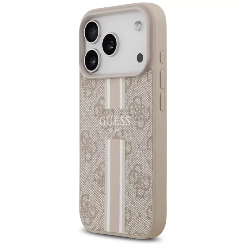Guess 4G Printed Stripes MagSafe Case für iPhone 17 Pro (Pink)