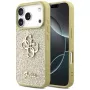 Guess Fixed Glitter Big 4G Back Cover für Apple iPhone 17 Pro, Gold
