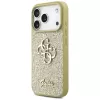 Guess Fixed Glitter Big 4G Back Cover für Apple iPhone 17 Pro, Gold