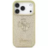 Guess Fixed Glitter Big 4G Back Cover für Apple iPhone 17 Pro, Gold