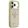 Guess Fixed Glitter Big 4G Back Cover für Apple iPhone 17 Pro, Gold