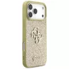 Guess Fixed Glitter Big 4G Case für iPhone 17 Pro Max (Gold)