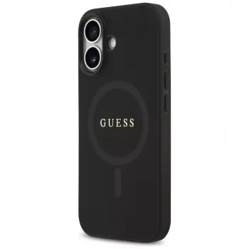 Guess Saffiano Classic Logo MagSafe Case für iPhone 17 Schwarz