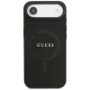 Guess Saffiano Classic Logo MagSafe Case für iPhone Air, Schwarz