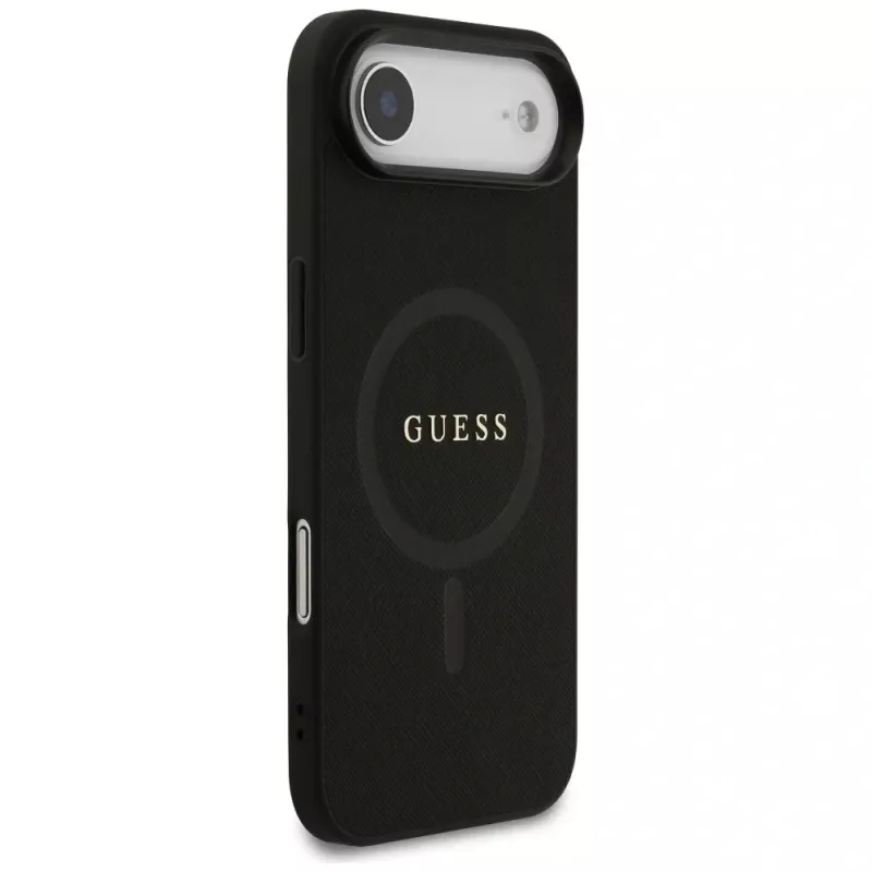 Guess Saffiano Classic Logo MagSafe Case für iPhone Air, Schwarz