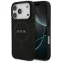 Guess Saffiano Classic Logo MagSafe Case für iPhone 17 Pro, Schwarz