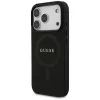 Guess Saffiano Classic Logo MagSafe Case für iPhone 17 Pro, Schwarz