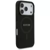 Guess Saffiano Classic Logo MagSafe Case für iPhone 17 Pro, Schwarz