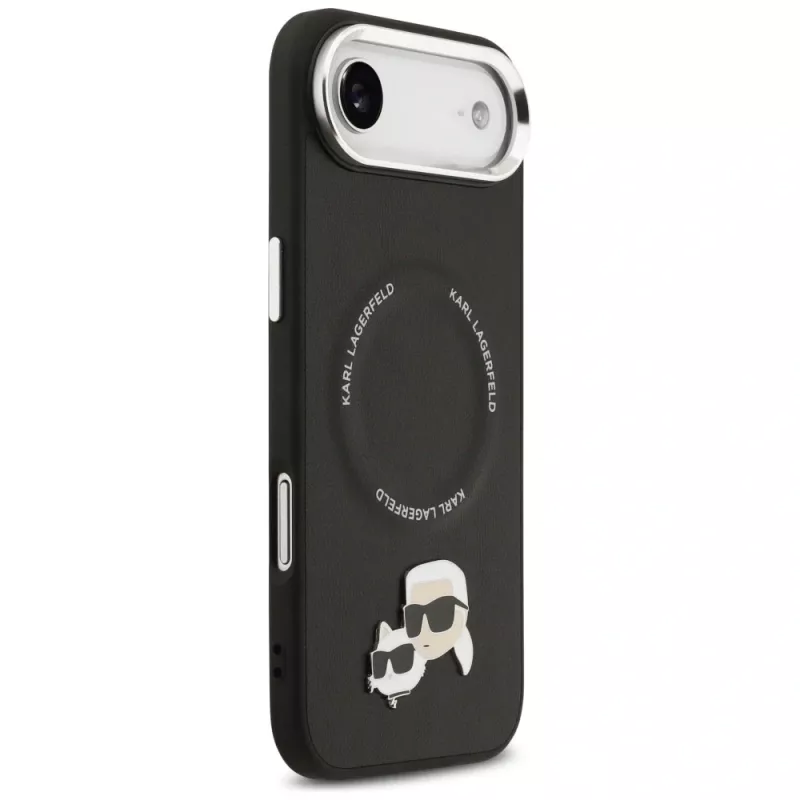 KARL LAGERFELD Karl & Choupette Pins MagSafe Case für iPhone Air, Schwarz
