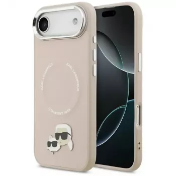 KARL LAGERFELD Karl & Choupette Pins MagSafe Case für iPhone Air Pink