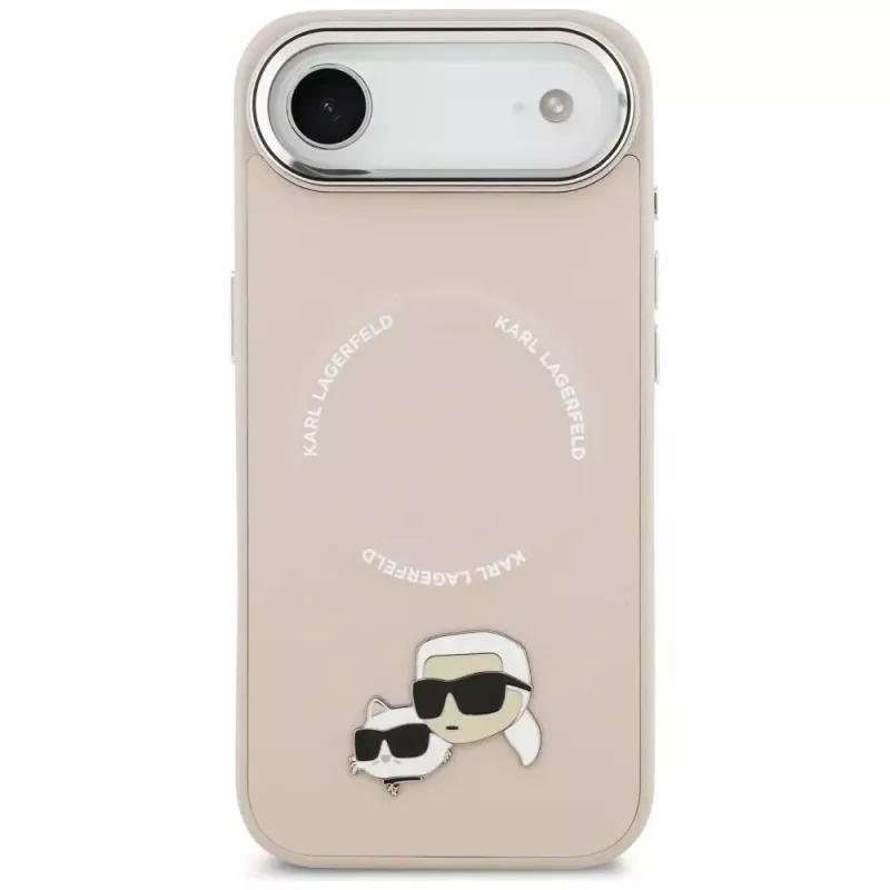 KARL LAGERFELD Karl & Choupette Pins MagSafe Case für iPhone Air Pink