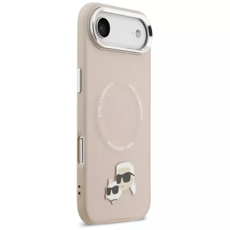 KARL LAGERFELD Karl & Choupette Pins MagSafe Case für iPhone Air Pink