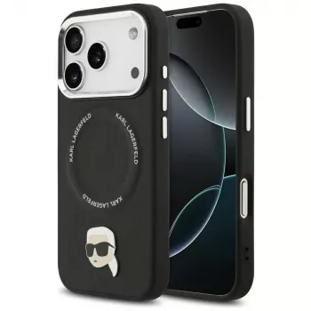 KARL LAGERFELD Karl Pin MagSafe Case für Apple iPhone 17 Pro - Schwarz