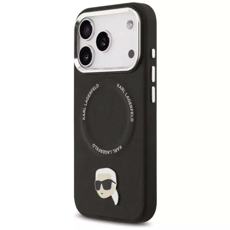 KARL LAGERFELD Karl Pin MagSafe Case für Apple iPhone 17 Pro - Schwarz