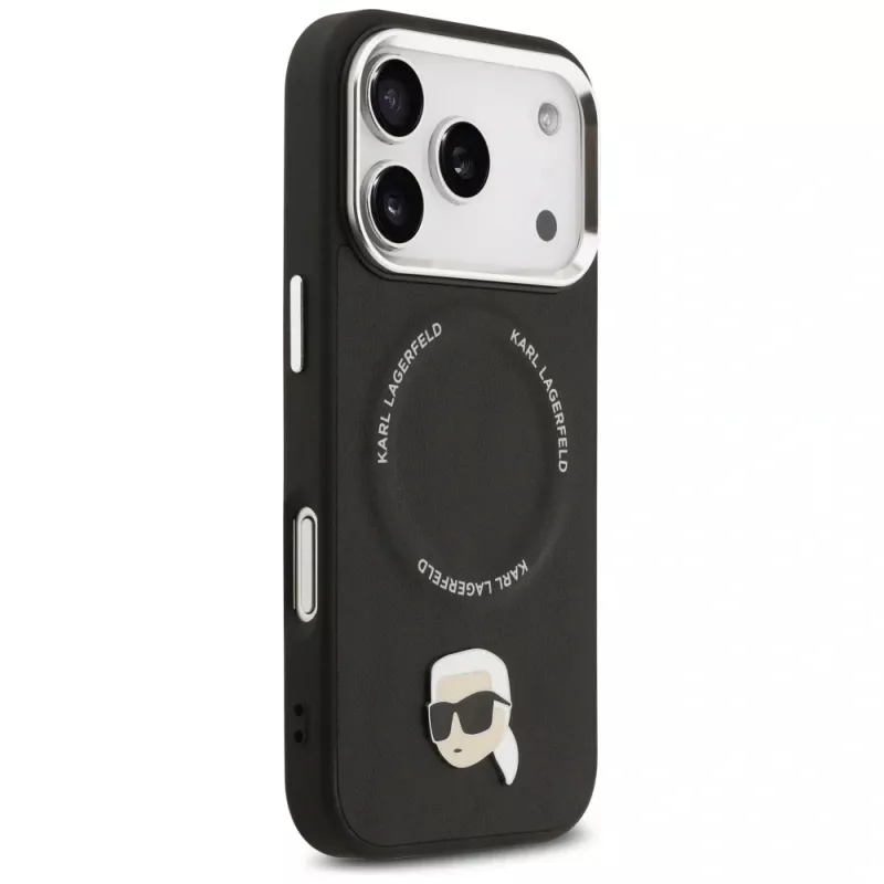 KARL LAGERFELD Karl Pin MagSafe Case für Apple iPhone 17 Pro - Schwarz