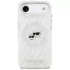 Karl Lagerfeld IML Glitter Karl & Choupette Heads Logo MagSafe-Hülle für Apple iPhone Air - Grau