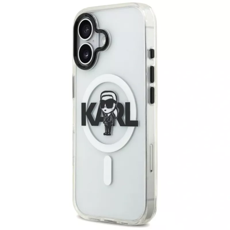 KARL LAGERFELD IML Karl Sketch Logo MagSafe Case für Apple iPhone 17 Transparent