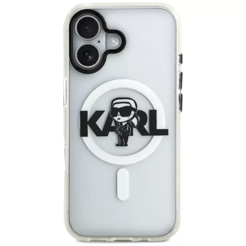 KARL LAGERFELD IML Karl Sketch Logo MagSafe Case für Apple iPhone 17 Transparent