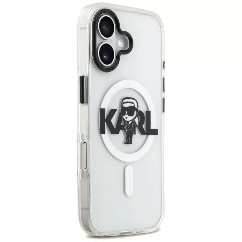 KARL LAGERFELD IML Karl Sketch Logo MagSafe Case für Apple iPhone 17 Transparent