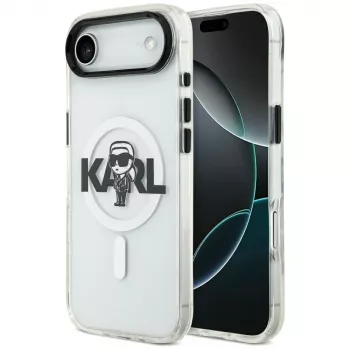 Karl Lagerfeld IML Karl Sketch Logo MagSafe Case für iPhone Air, Transparent