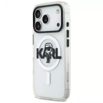 KARL LAGERFELD IML Karl Sketch Logo MagSafe Case für iPhone 17 Pro Transparent