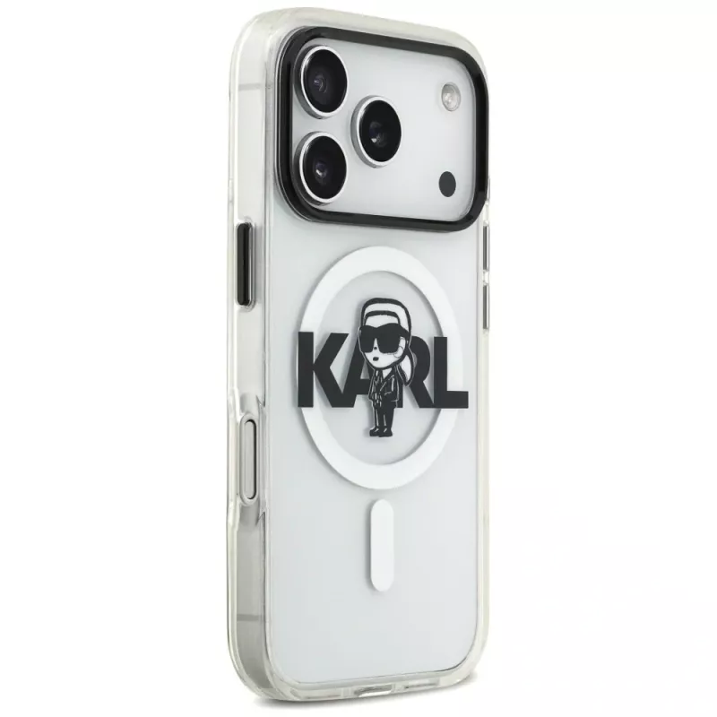 KARL LAGERFELD IML Karl Sketch Logo MagSafe Case für iPhone 17 Pro Transparent