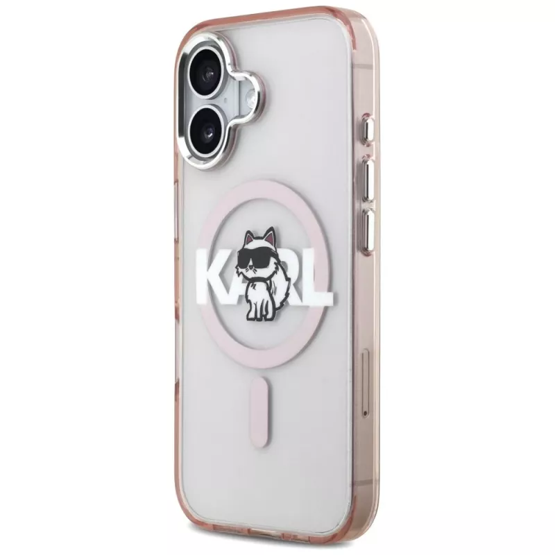 Karl Lagerfeld IML Choupette Sketch Logo MagSafe Case für iPhone 17, Pink
