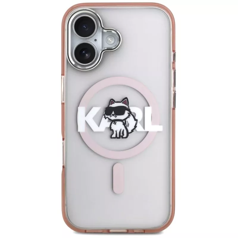 Karl Lagerfeld IML Choupette Sketch Logo MagSafe Case für iPhone 17, Pink