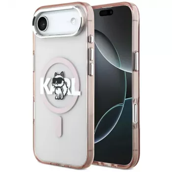 Karl Lagerfeld IML Choupette Sketch Logo MagSafe Case für iPhone Air Pink
