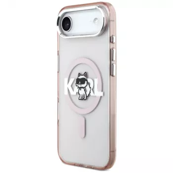 Karl Lagerfeld IML Choupette Sketch Logo MagSafe Case für iPhone Air Pink