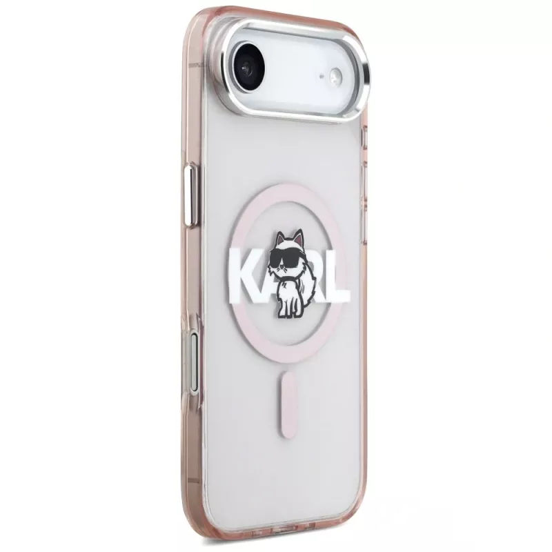 Karl Lagerfeld IML Choupette Sketch Logo MagSafe Case für iPhone Air Pink