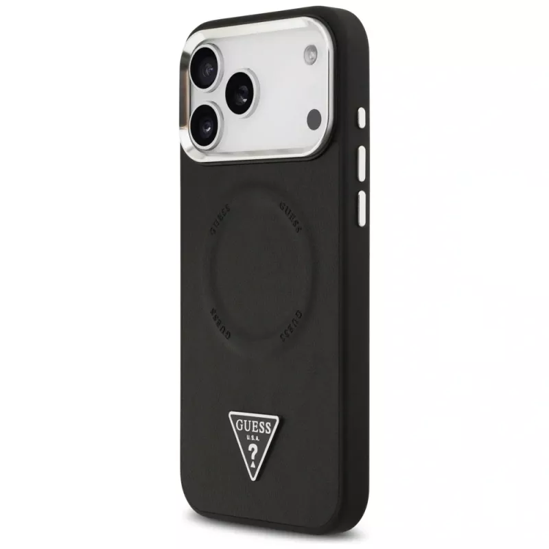Guess Triangle Logo MagSafe Case für Apple iPhone 17 Pro (Schwarz)