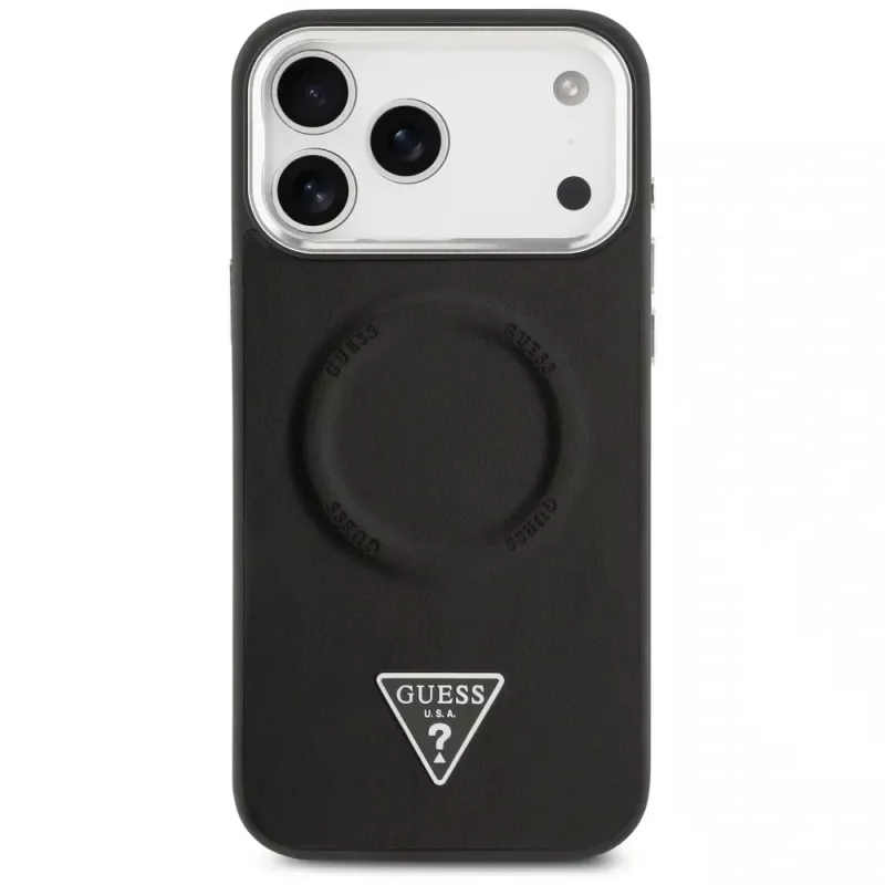 Guess Triangle Logo MagSafe Case für Apple iPhone 17 Pro (Schwarz)
