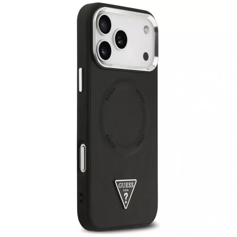 Guess Triangle Logo MagSafe Case für Apple iPhone 17 Pro (Schwarz)