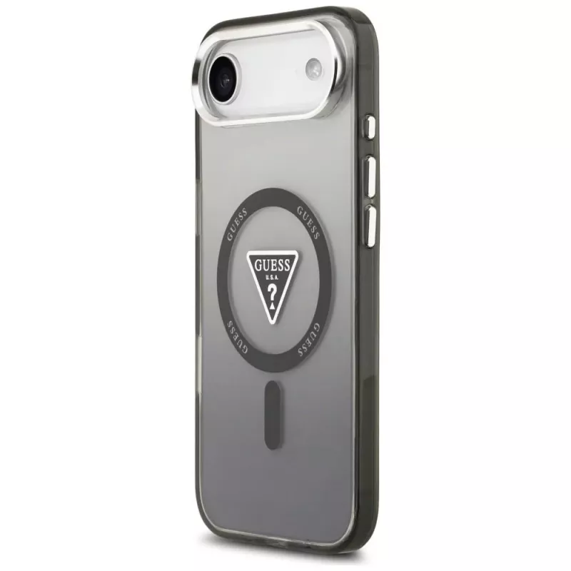 Guess IML Gradient Triangle Logo MagSafe Case für iPhone Air Schwarz