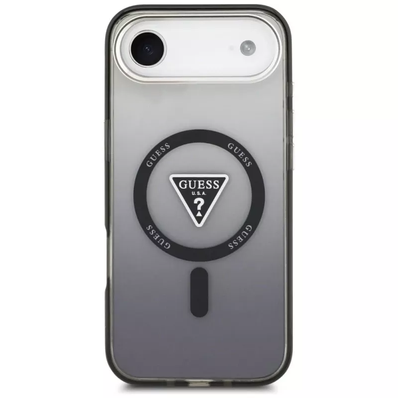 Guess IML Gradient Triangle Logo MagSafe Case für iPhone Air Schwarz
