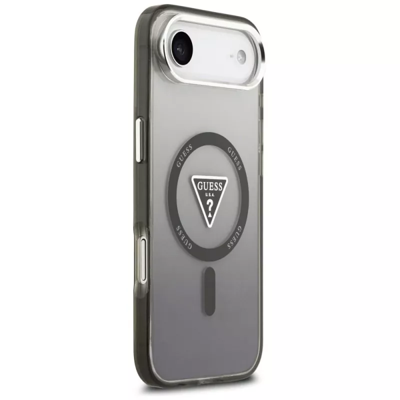 Guess IML Gradient Triangle Logo MagSafe Case für iPhone Air Schwarz