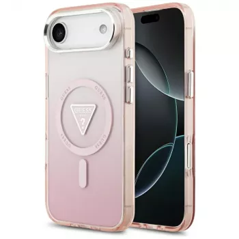 Guess IML Gradient Triangle Logo MagSafe Case für iPhone Air Pink