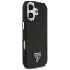 Guess Glitter Triangle Logo MagSafe Case für iPhone 17 Schwarz