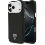 Guess Glitter Triangle Logo MagSafe Case für iPhone 17 Pro Max Schwarz