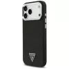 Guess Glitter Triangle Logo MagSafe Case für iPhone 17 Pro Max Schwarz