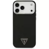 Guess Glitter Triangle Logo MagSafe Case für iPhone 17 Pro Max Schwarz