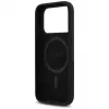 Guess Silicone Triangle Logo MagSafe Case für iPhone 17 Pro Max (Schwarz)