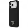 Guess Silicone Triangle Logo MagSafe Case für iPhone 17 Pro Max (Schwarz)