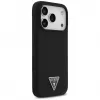 Guess Silicone Triangle Logo MagSafe Case für iPhone 17 Pro Max (Schwarz)