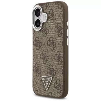 Guess 4G Triangle Logo MagSafe Case für iPhone 17 (Braun)