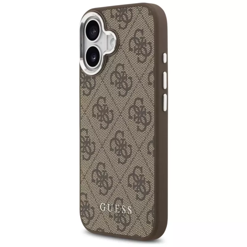 Guess 4G Classic Logo MagSafe Case für iPhone 17, Braun