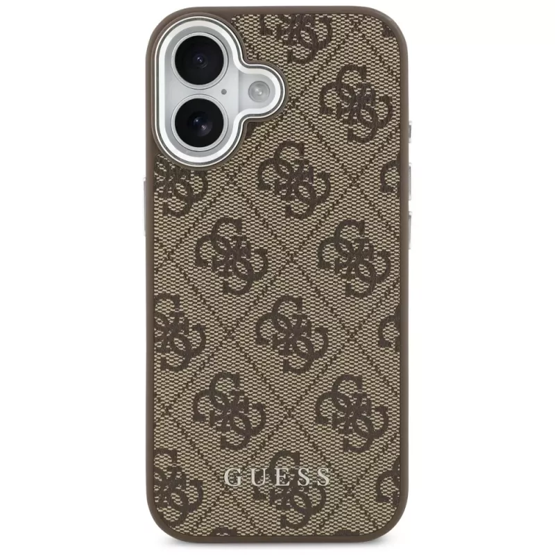 Guess 4G Classic Logo MagSafe Case für iPhone 17, Braun