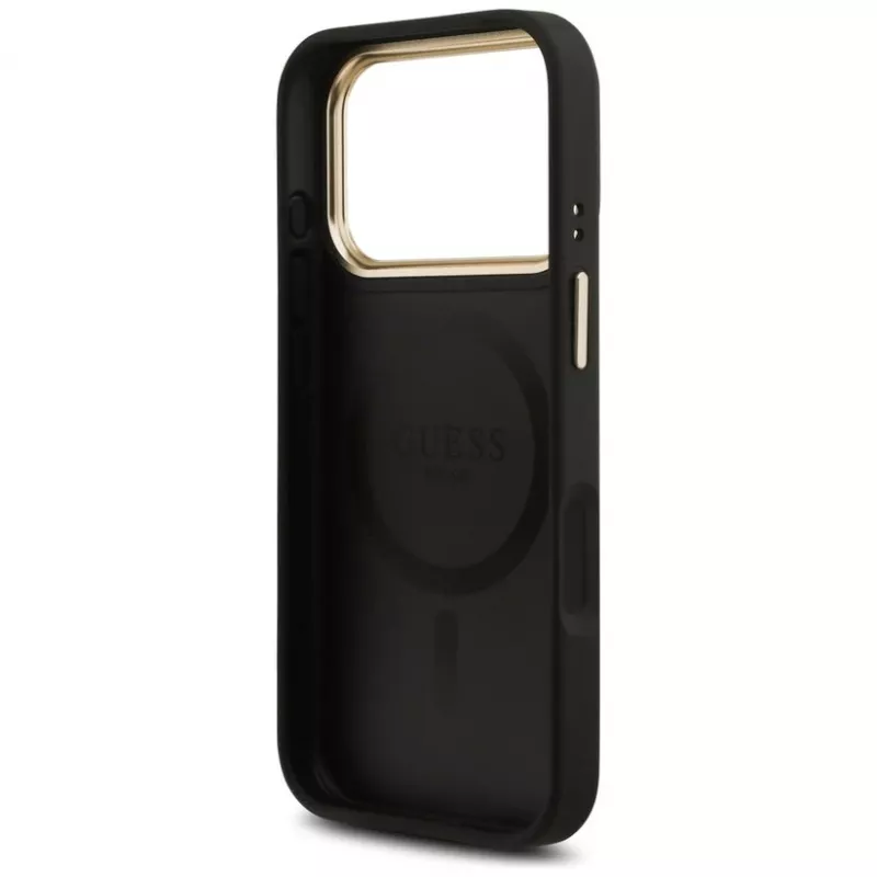 Guess 4G Stripe MagSafe Case für iPhone 17 Pro Max Schwarz